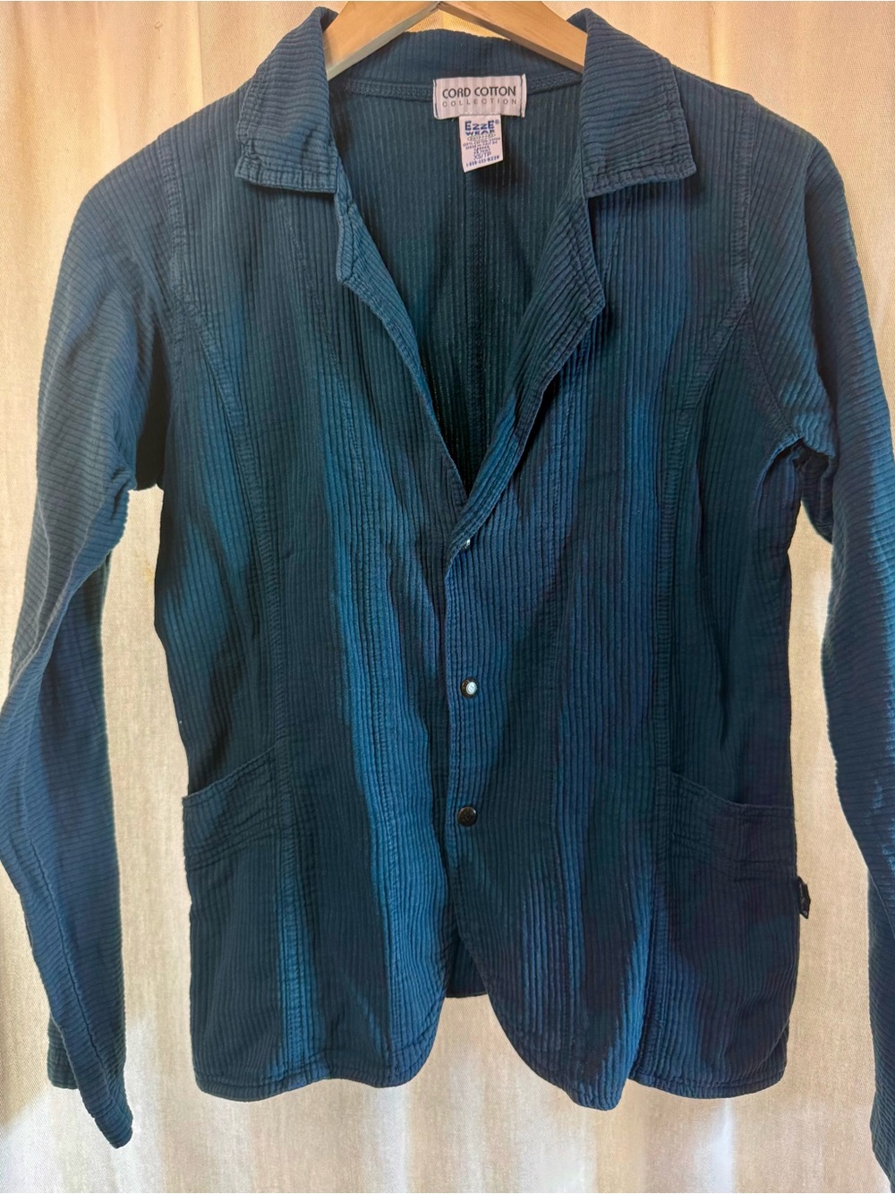 Ezze Wear Teal Lightweight Corduroy Shirt Jacket